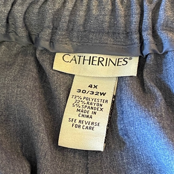 Catherines Refined Fit Women's Pants 4X (30X32) Chambray Blue - Picture 5 of 9